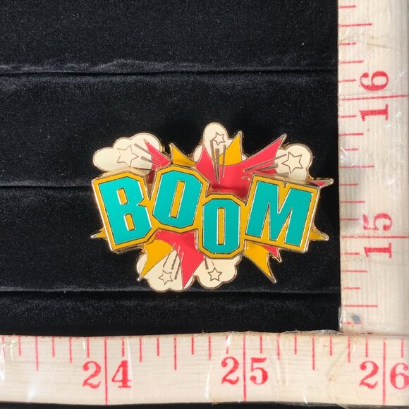 Boom Two Piece Pin on Pin Set Cheer Cheerleader Varsity Athletics Competition - Picture 3 of 6